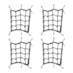 Plasa elastica, 4 bucati, cu carlige pentru fixare, Relaxdays