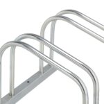 Suport pentru 2 biciclete, reglabil, fixare pe sol, otel, 26 x 38,5 x 33,5 cm, Relaxdays - imagine 8
