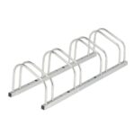 Suport pentru 4 biciclete, fixare pe sol, din otel, 26 x 103 x 33,5, Relaxdays