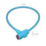 Lacat biciclete, cu cheie, pentru copii, lungime 70 cm, albastru, Relaxdays - imagine 4