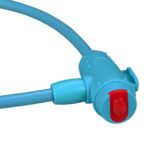 Lacat biciclete, cu cheie, pentru copii, lungime 70 cm, albastru, Relaxdays - imagine 7