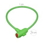 Lacat biciclete, cu cheie, pentru copii, lungime 70 cm, verde, Relaxdays - imagine 3