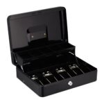 Caseta bani pentru monede si bancnote, 8,5 x 30,5 x 24,5 cm, negru - imagine 6
