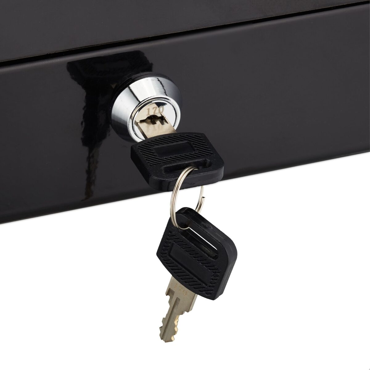 Caseta bani pentru monede si bancnote, 8,5 x 30,5 x 24,5 cm, negru - imagine 7