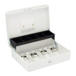 Caseta bani pentru monede si bancnote, 8,5 x 30,5 x 24,5 cm, alb - imagine 8