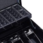 Caseta valori pentru bancnote si monede, 8,5 x 30,5 x 24,5 cm, negru - imagine 7