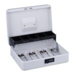 Caseta valori pentru bancnote si monede, 8,5 x 30,5 x 24,5 cm, alb - imagine 7