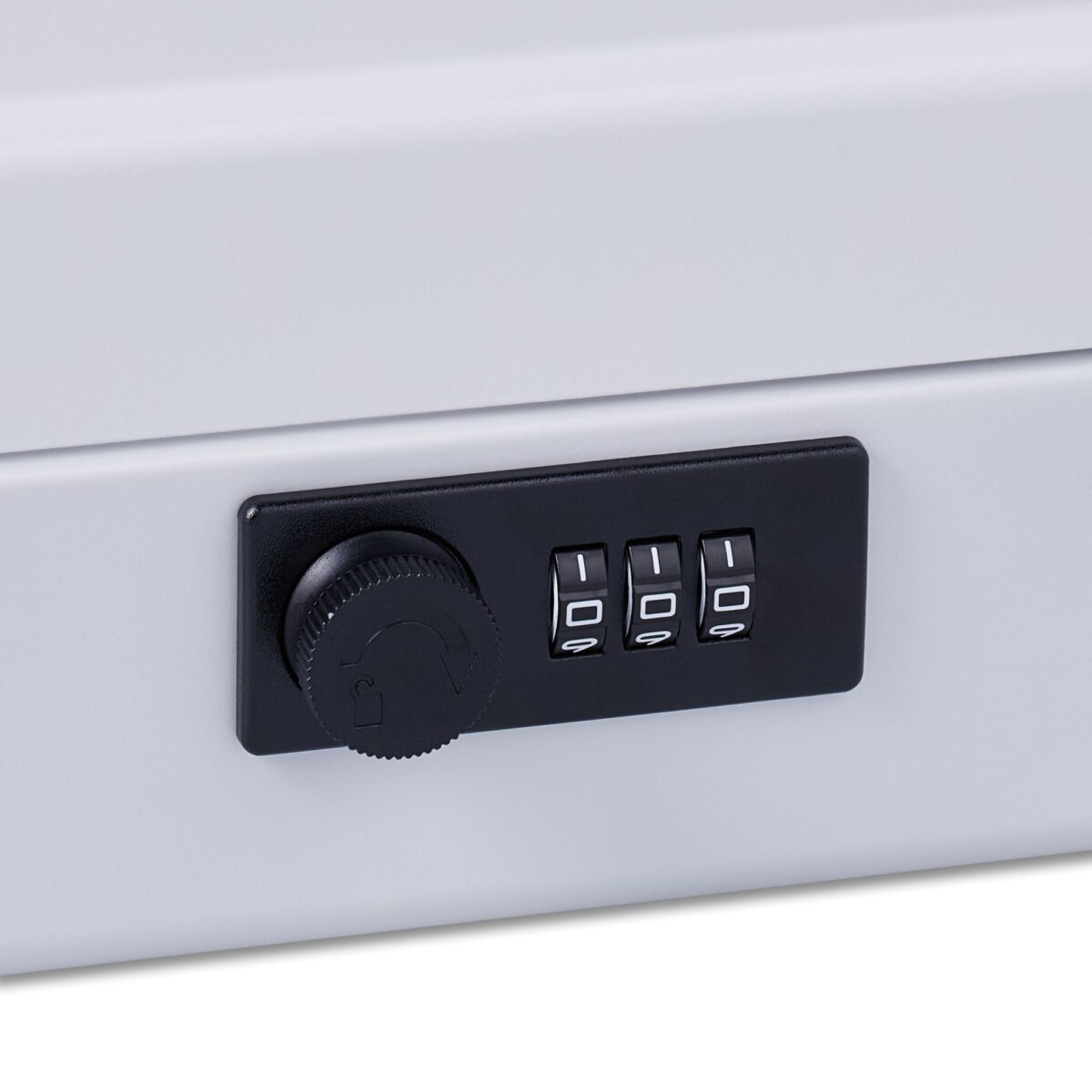 Caseta valori pentru bancnote si monede, 8,5 x 30,5 x 24,5 cm, alb - imagine 8