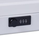 Caseta valori pentru bancnote si monede, 8,5 x 30,5 x 24,5 cm, alb - imagine 8