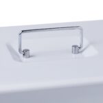 Caseta valori pentru bancnote si monede, 8,5 x 30,5 x 24,5 cm, alb - imagine 2
