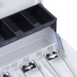 Caseta valori pentru bancnote si monede, 8,5 x 30,5 x 24,5 cm, alb - imagine 9