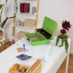 Caseta valori pentru bancnote si monede, 8,5 x 30,5 x 24,5 cm, verde - imagine 3