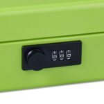 Caseta valori pentru bancnote si monede, 8,5 x 30,5 x 24,5 cm, verde - imagine 7