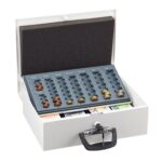 Caseta valori pentru bancnote si tabla de numarare euro, 11,5 x 36 x 28,5 cm, alb