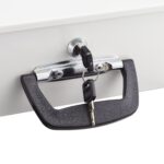 Caseta valori pentru bancnote si tabla de numarare euro, 11,5 x 36 x 28,5 cm, alb - imagine 8