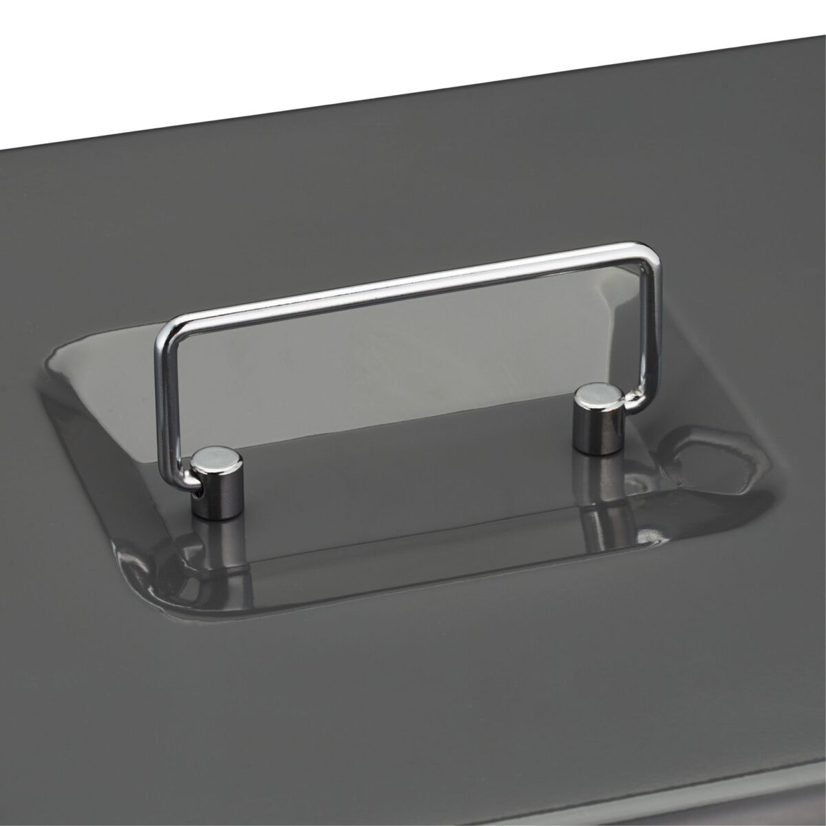 Caseta bani pentru monede si bancnote, gri, dimensiuni 9 x 25 x 18 cm - imagine 9