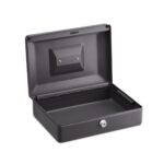 Caseta bani pentru monede si bancnote, 9 x 25 x 18 cm, gri - imagine 7
