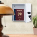 Caseta valori pentru bancnote, monede, acte, 6 x 17 x 17,5 cm, gri - imagine 5