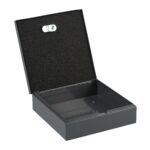 Caseta valori pentru bancnote, monede, acte, 6 x 17 x 17,5 cm, gri - imagine 7