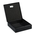 Caseta valori pentru bancnote, monede, acte, 6 x 17 x 17,5 cm, negru - imagine 7