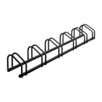 Suport pentru 6 biciclete, cu fixare perete/sol, otel, antracit, 27 x 163,5 x 33 cm, Relaxdays