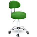 Scaun rotativ cu spatar TRESKO, inaltime reglabila 46-58 cm, cosmetic, atelier, cabinet medical, verde