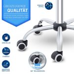 Scaun rotativ cu spatar TRESKO, inaltime reglabila 46-58 cm, cosmetic, atelier, cabinet medical, negru - imagine 7