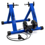 Home trainer pentru bicicleta, de interior, 6 trepte de viteza, albastru, Relaxdays - imagine 3