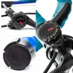 Home trainer pentru bicicleta, de interior, 6 trepte de viteza, albastru, Relaxdays - imagine 8