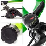 Home trainer pentru bicicleta, de interior, 6 trepte de viteza, verde, Relaxdays - imagine 8