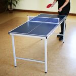 Masa de ping-pong cu echipament, 71 x 150 x 67 cm, pliabila, maner transport, Relaxdays - imagine 3
