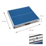 Masa de ping-pong cu echipament, 71 x 150 x 67 cm, pliabila, maner transport, Relaxdays - imagine 6