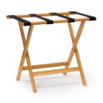 Suport pentru bagaje, din bambus, pliabil, 50 x 60 x 37,5 cm, Relaxdays - imagine 2