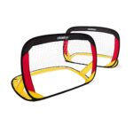 Set 2 mini porti de fotbal, portabile, husa transport, 80 x 119 x 83 cm, Relaxdays
