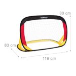Set 2 mini porti de fotbal, portabile, husa transport, 80 x 119 x 83 cm, Relaxdays - imagine 3