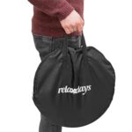 Set 2 mini porti de fotbal, portabile, husa transport, 80 x 119 x 83 cm, Relaxdays - imagine 8