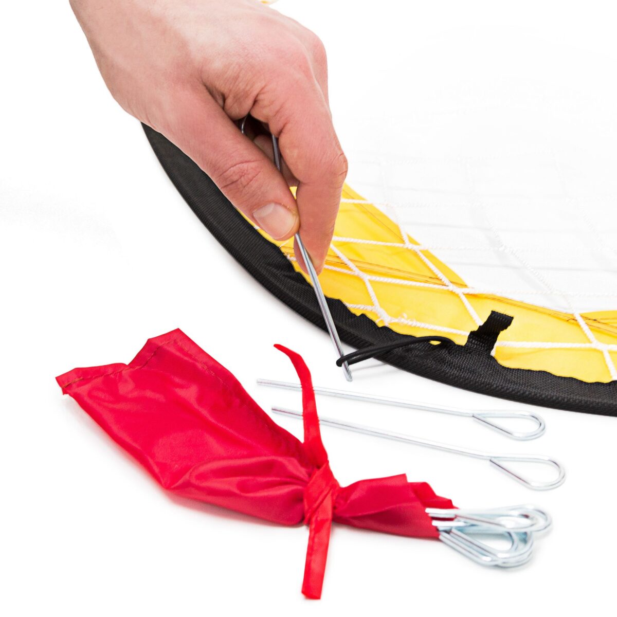 Set 2 mini porti de fotbal, portabile, husa transport, 80 x 119 x 83 cm, Relaxdays - imagine 9