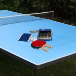 Set fileu, 2 palete si 3 mingi, masa de ping-pong, geanta transport, Relaxdays - imagine 2