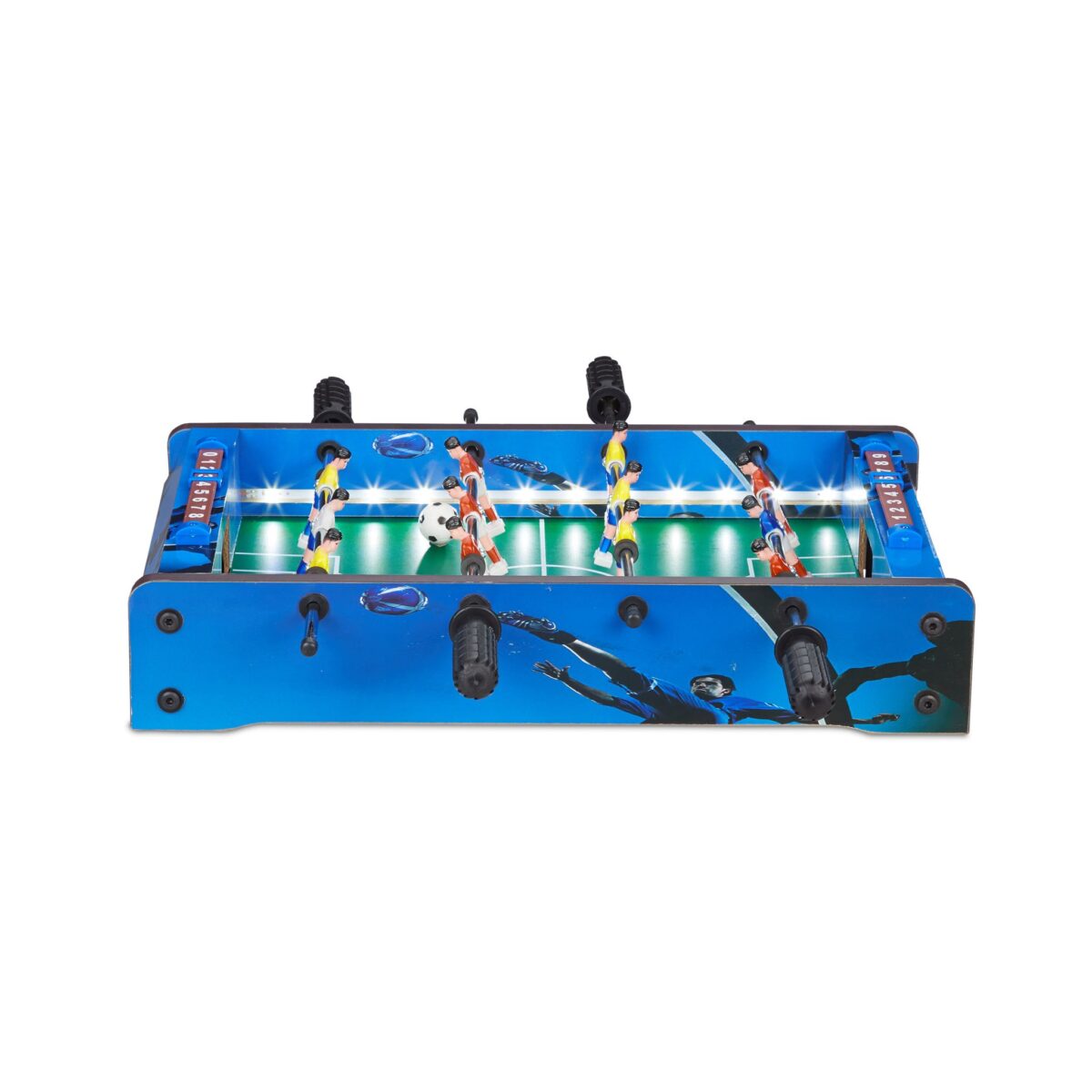Masa de fotbal, iluminare LED, 11 x 51 x 51 cm, Relaxdays - imagine 7