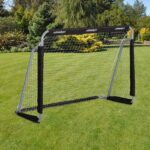 Poarta de fotbal, cu plasa, 110 x 150 x 75 cm, alb/negru, Relaxdays,