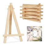 Mini sevalet decorativ din lemn, 10 bucati, 15,5 x 8 x 2 cm, maro