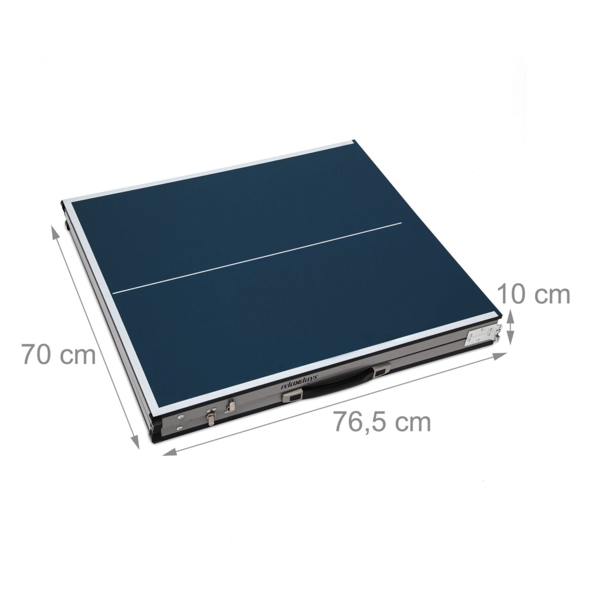 Masa de ping-pong cu echipament, 67,5 x 151 x 67,5 cm, pliabila, maner transport, Relaxdays - imagine 5
