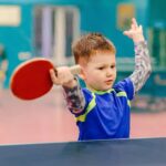 Masa de ping-pong cu echipament, 67,5 x 151 x 67,5 cm, pliabila, maner transport, Relaxdays - imagine 6
