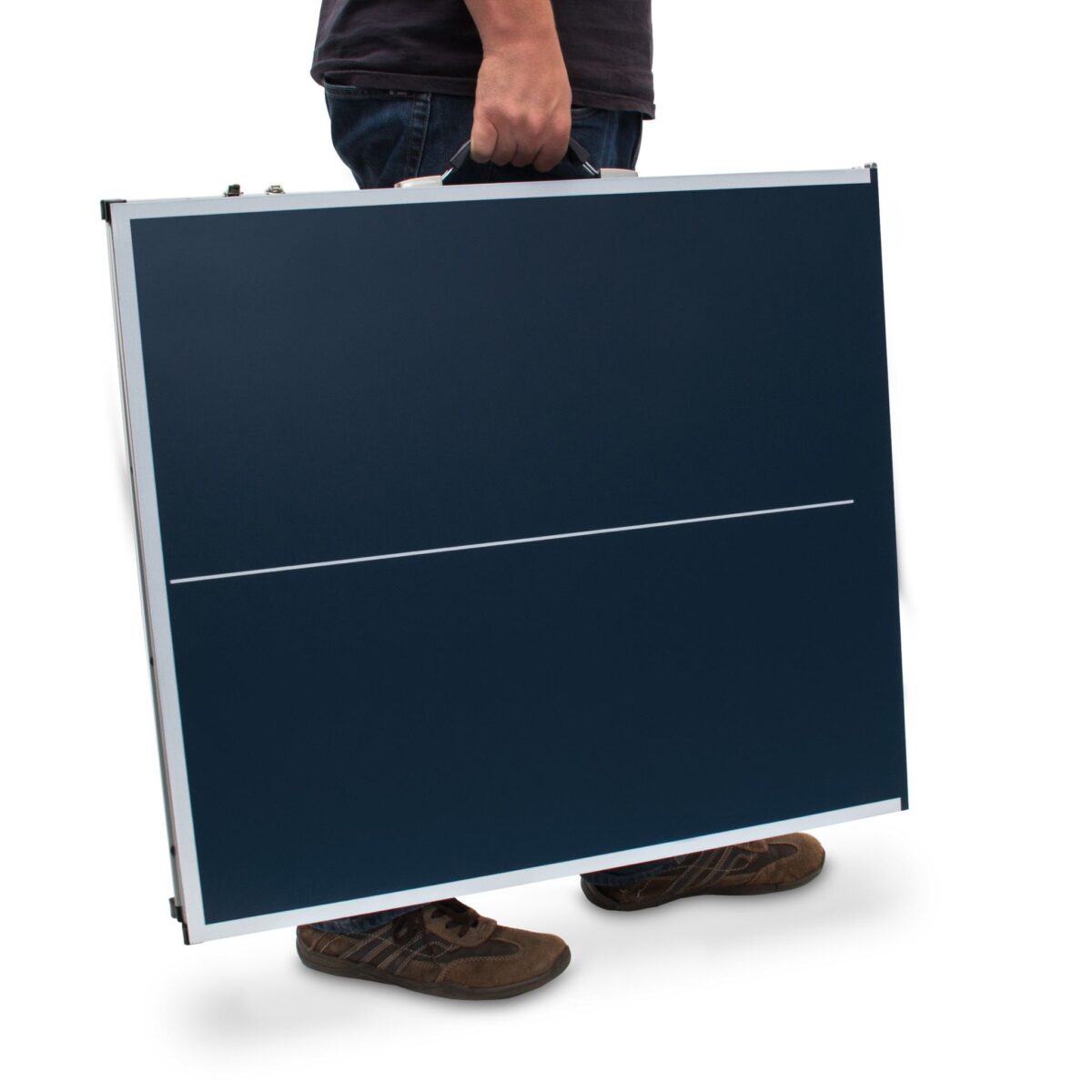 Masa de ping-pong cu echipament, 67,5 x 151 x 67,5 cm, pliabila, maner transport, Relaxdays - imagine 8