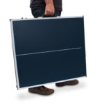 Masa de ping-pong cu echipament, 67,5 x 151 x 67,5 cm, pliabila, maner transport, Relaxdays - imagine 8