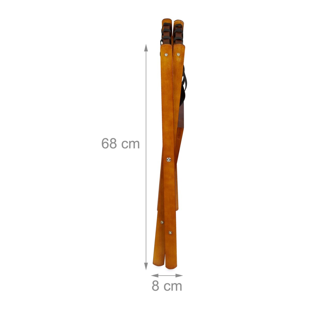 Suport pentru bagaje, cu raft, din lemn, pliabil, 54,5 x 66 x 44,5 cm, maro, Relaxdays - imagine 8