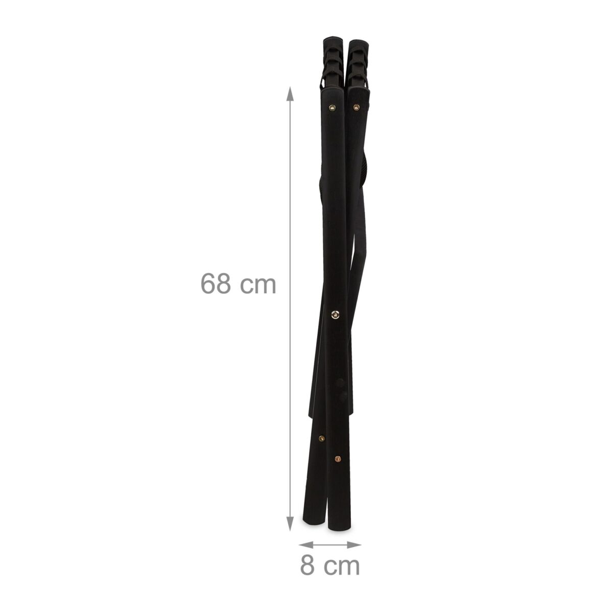 Suport pentru bagaje, cu raft, din lemn, pliabil, 54,5 x 66 x 44,5 cm, negru, Relaxdays - imagine 5