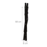 Suport pentru bagaje, cu raft, din lemn, pliabil, 54,5 x 66 x 44,5 cm, negru, Relaxdays - imagine 5