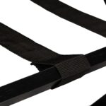 Suport pentru bagaje, cu raft, din lemn, pliabil, 54,5 x 66 x 44,5 cm, negru, Relaxdays - imagine 7