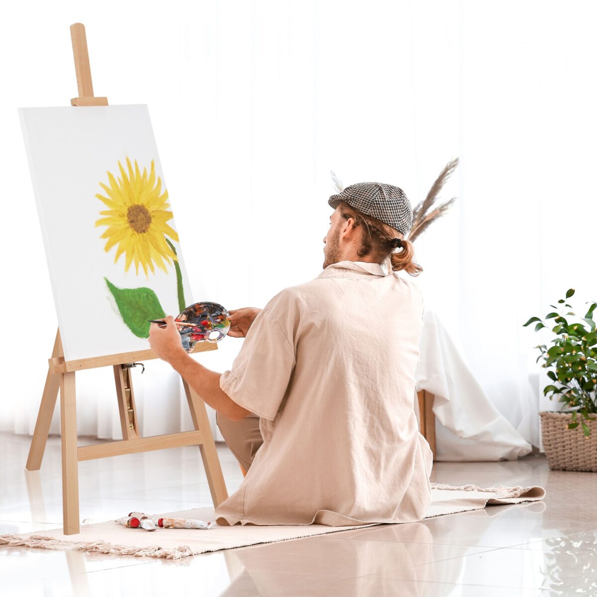 Sevalet din lemn, reglabil, pliabil, 40 x 67 cm, maro - imagine 4